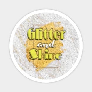 Glitter and shine yellow white cool Magnet